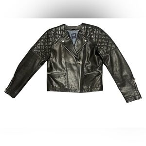 Women’s GAP leather biker jacket size small